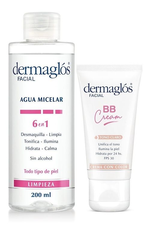 Dermaglós Agua Micelar 200 Ml + Bb Cream Tono Claro