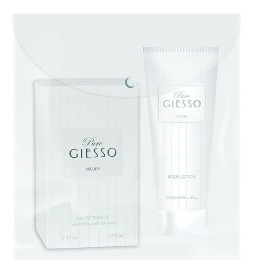 Giesso Puro Perfume Mujer Edt 50ml + Body Lotion + Bolso Pvc