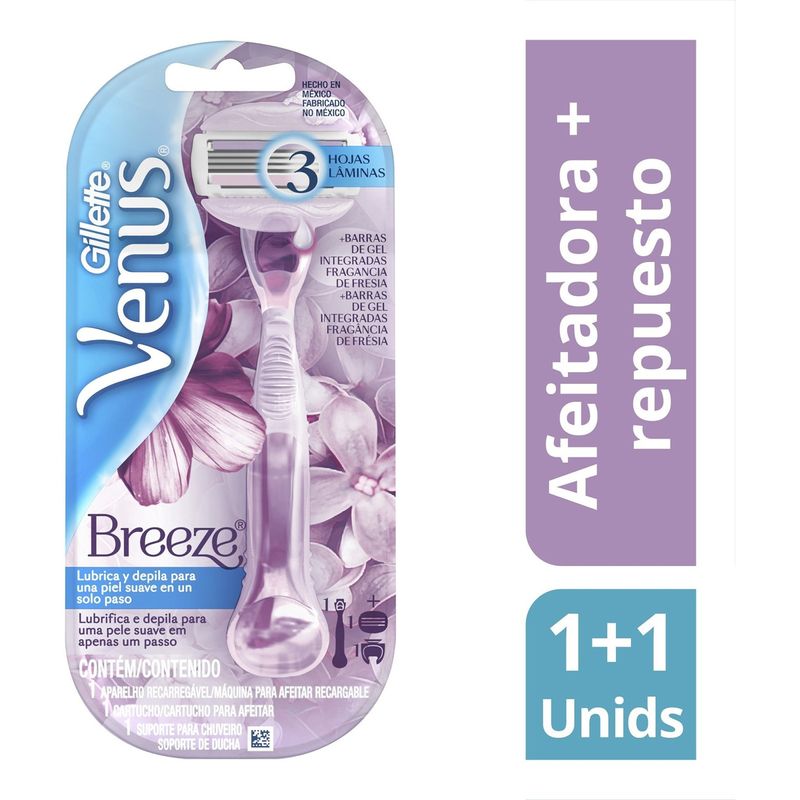 Gillette-Venus-Breeze-3-Hojas--Maquina-Afeitadora--X-3-Unid.-en-FarmaPlus