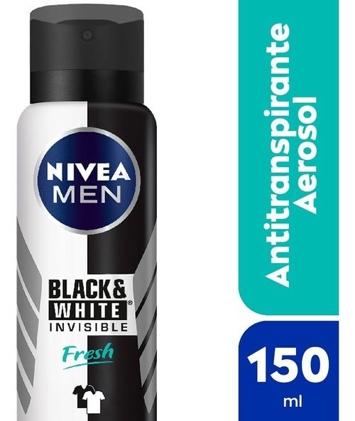 Desodorante antitranspirante NIVEA MEN Invisible Black & White Fresh Spray x 150 ml