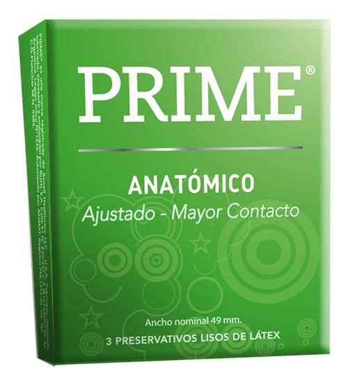 Prime Preservativos Anatómico Mayor Contacto 24 Cajas X 3