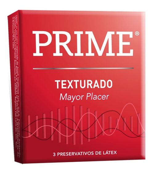 Prime Texturado Preservativos Mayor Placer 24 Cajas X 3 U