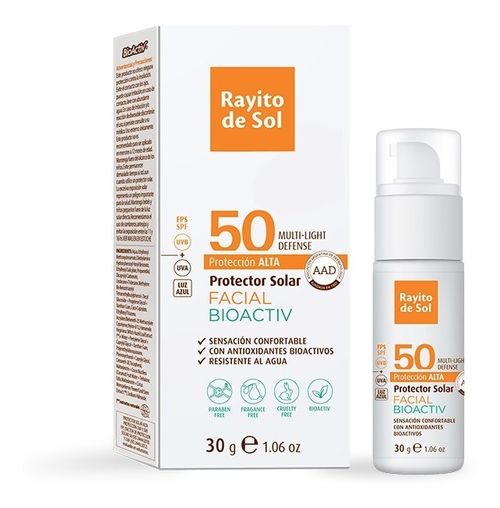 Rayito De Sol Bioactive Facial Protector Solar Fps 50 X 30g