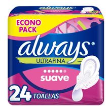 Always Ultrafina Suave Toallitas Femeninas 24 Unidades