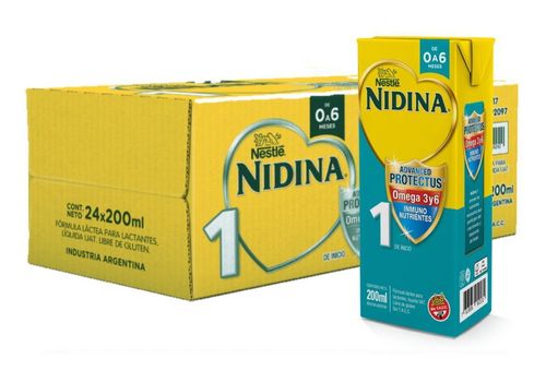 Nestlé Nidina 1 Lista Para Tomar 0-6 Meses Brick 200ml X24u