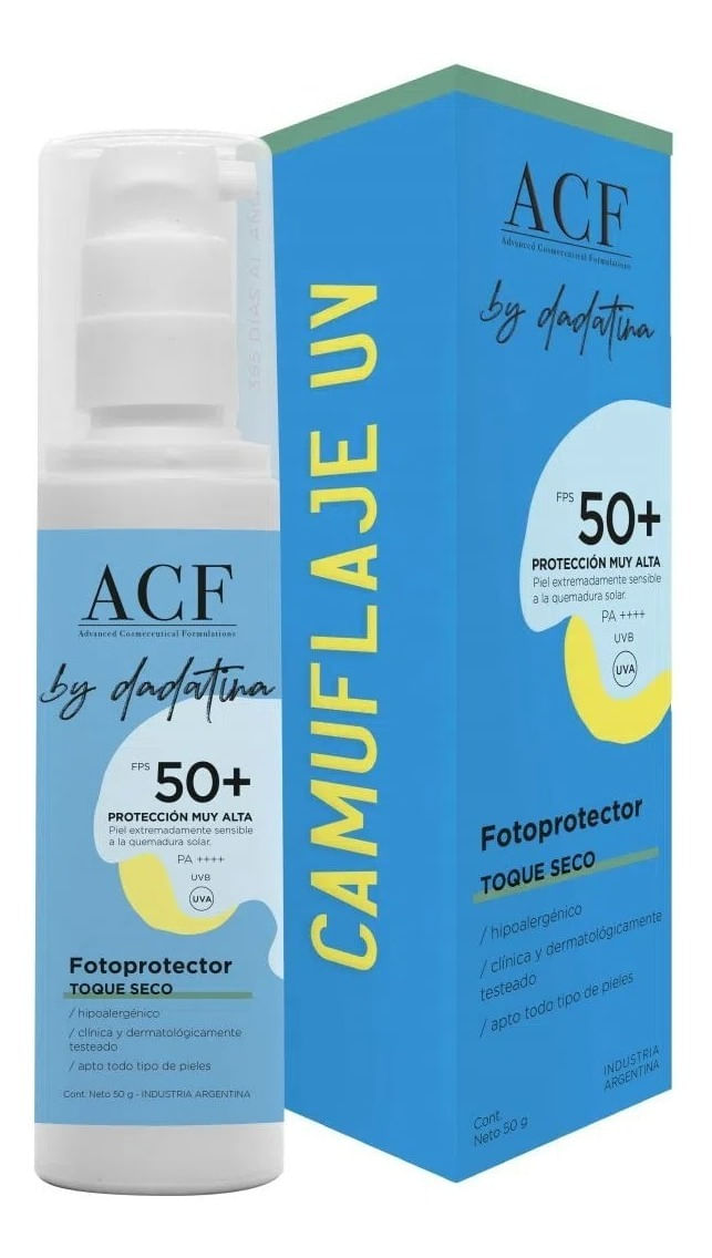 Acf-Dadatina-Fotoprotector-Camuflaje-50--Fps-Toque-Seco-50g--en-FarmaPlus