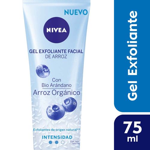 Gel exfoliante facial de Arroz NIVEA Purificador para todo tipo de piel x 75 ml