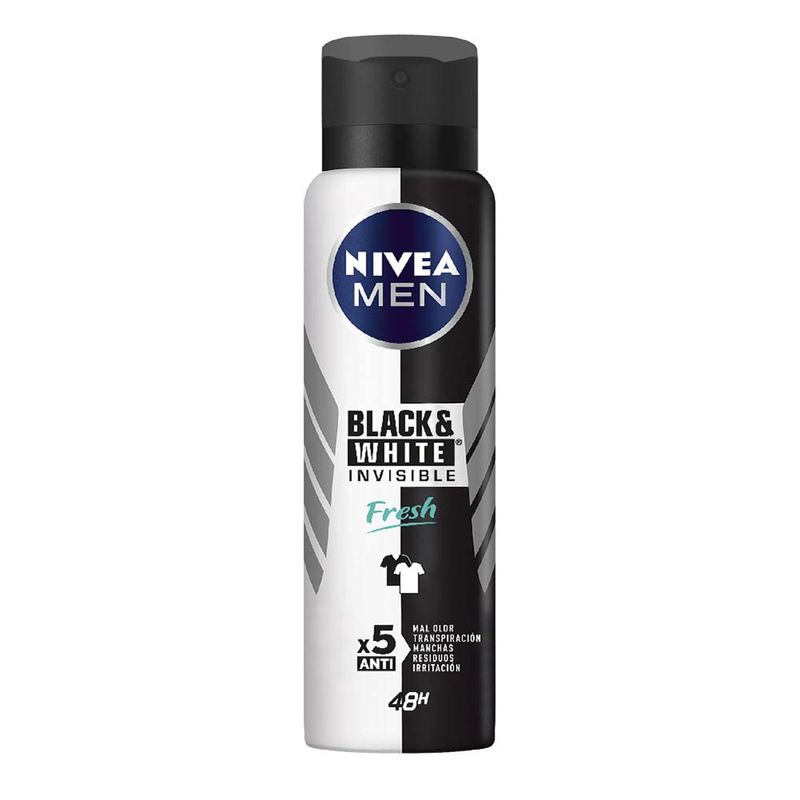 Nivea Men B&w Invisible Fresh Antitranspirante Aerosol 150ml En ...