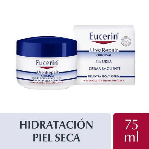 Crema emoliente intensiva Eucerin UreaRepair PLUS 5% para piel seca x 75 ml