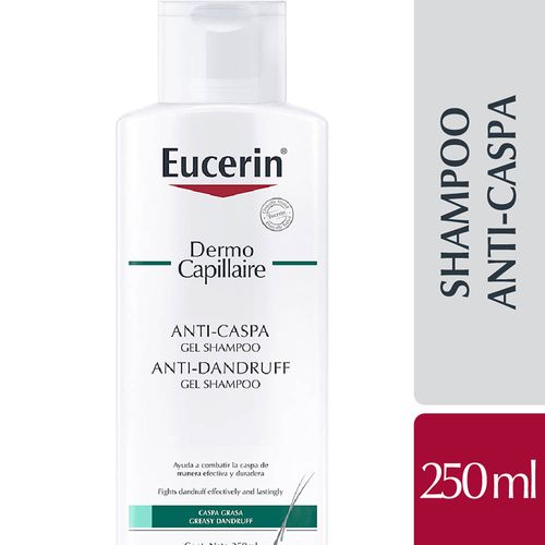 Shampoo gel anticaspa Eucerin DermoCapillaire para dermatitis seborreica x 250 ml