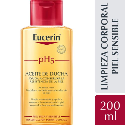 Aceite de ducha pH5 Eucerin para piel sensible x 200 ml