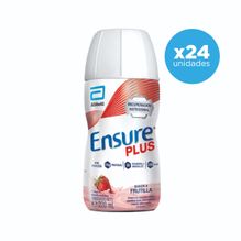 Combo Ensure Plus Sabor Frutilla 220ml X 24 Unidades