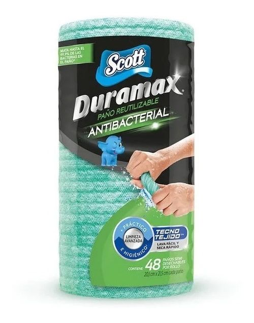 Duramax Paños Scott Reutilizables Antibacteriales X 48 Paños