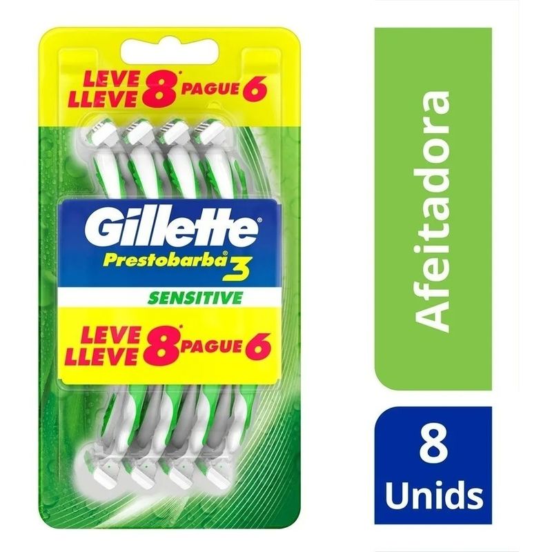 Gillette-Prestobarba3-Sensitive-Maquinas-De-Afeitar-8un