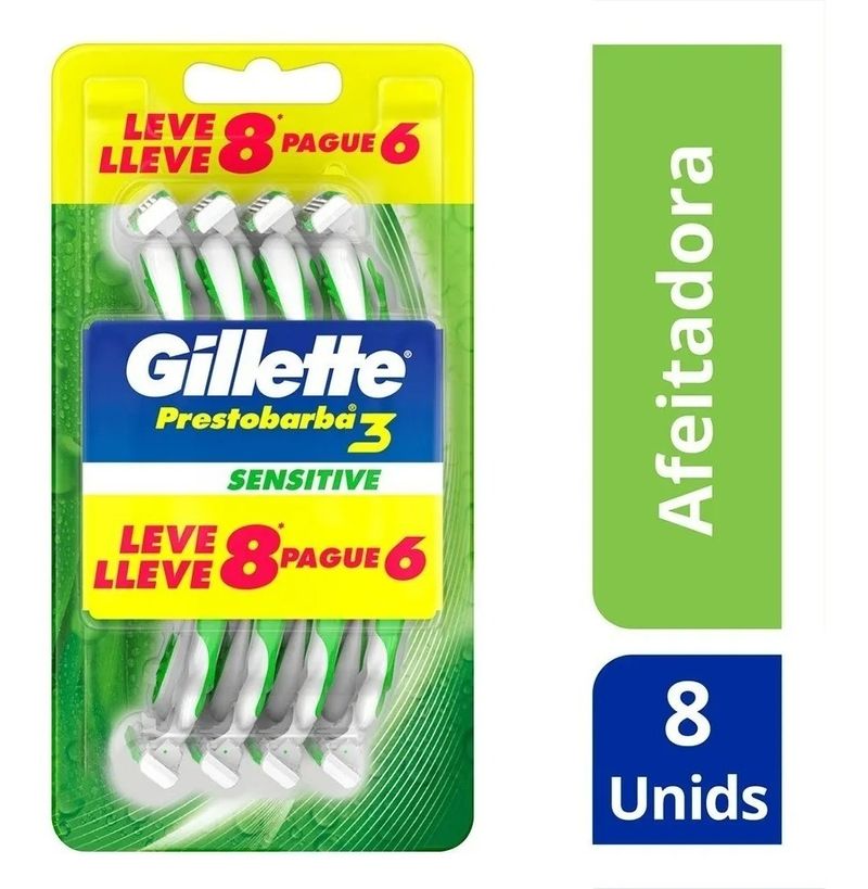 Gillette-Prestobarba3-Sensitive-Maquinas-De-Afeitar-8un