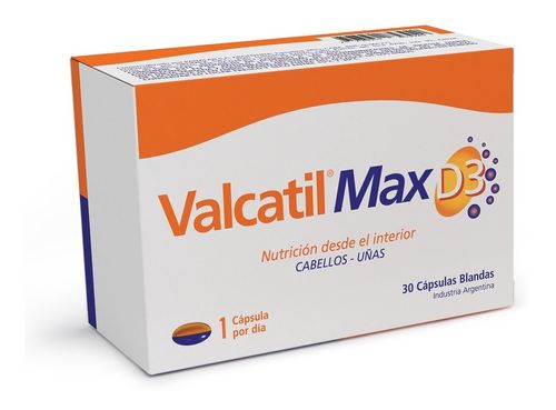 Valcatil Max D3 Suplemento Nutrición Cabellos Uñas 30 Cáps