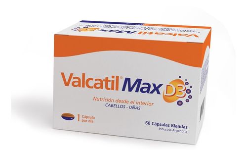 Valcatil Max D3 Suplemento Nutrición Cabellos Uñas 60 Cáps