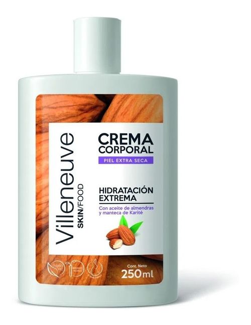 Villeneuve Skin/food Crema Corporal Piel Extra Seca 250 Ml