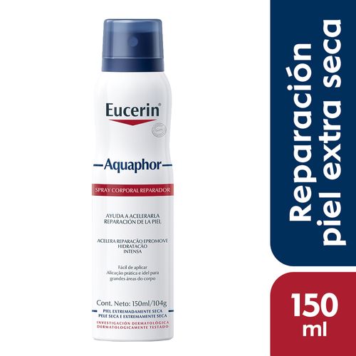 Spray corporal reparador Eucerin Aquaphor para piel seca x 150 ml