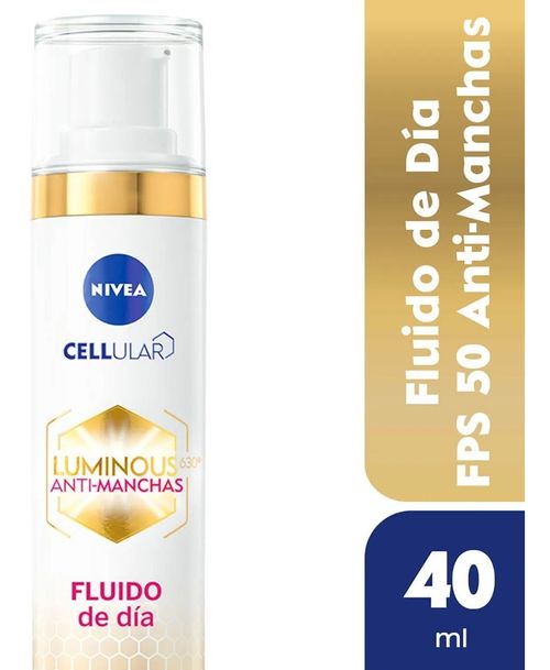 Crema antimanchas de día NIVEA Luminous630 FPS 50 para todo tipo de piel x 40 ml