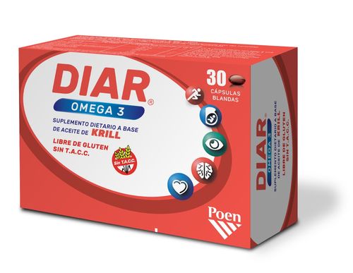 Diar Omega 3 Aceite De Krill Puro 30 Capsulas