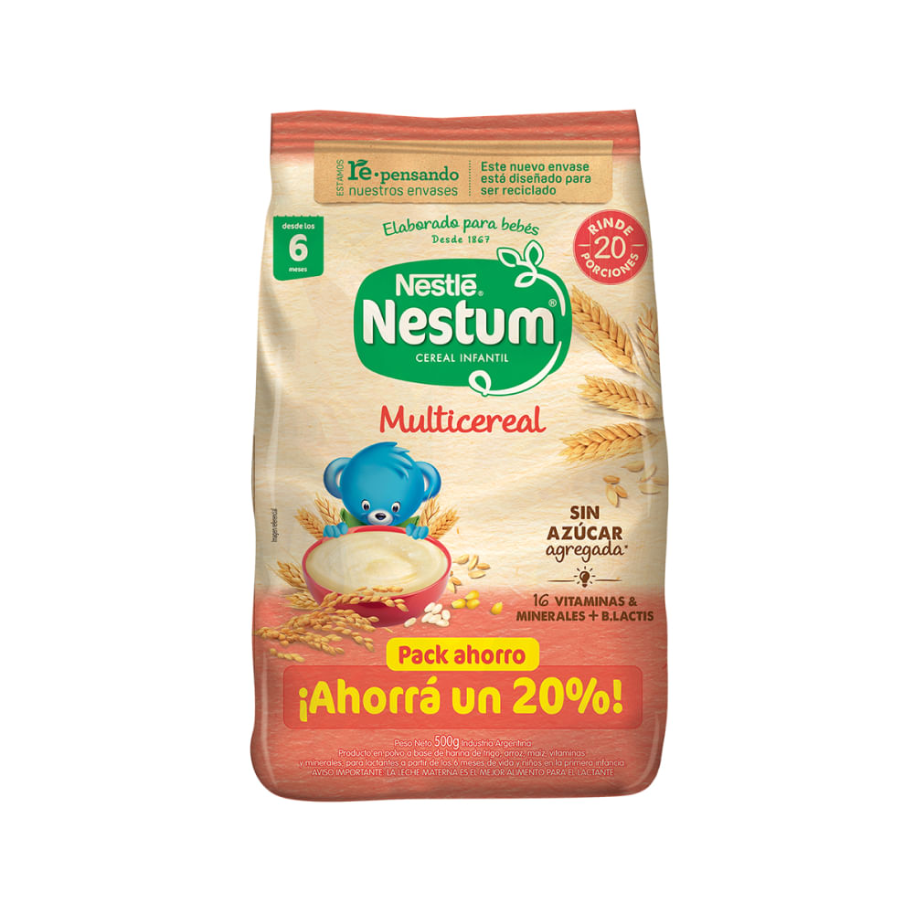 Nestum Multicereal Infantil Sin Azúcar 500ml | Pedidosfarma