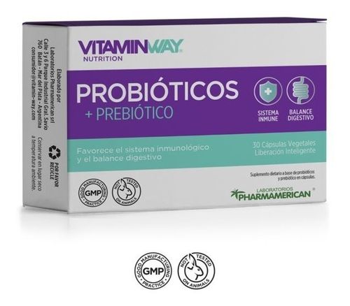 Vitamin Way Probióticos + Prebiótico 30 Cápsulas