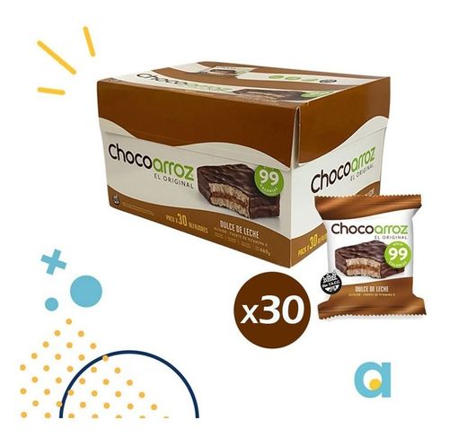 Chocoarroz Alfajor De Arroz De Chocolate Negro Caja X 30 U