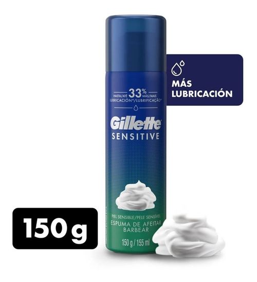 Gillette Sensitive Espuma De Afeitar 150g