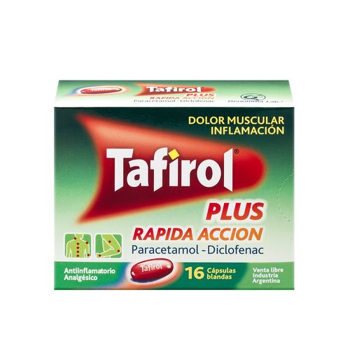 Tafirol Plus Rápida Acción 16 Cápsulas Blandas
