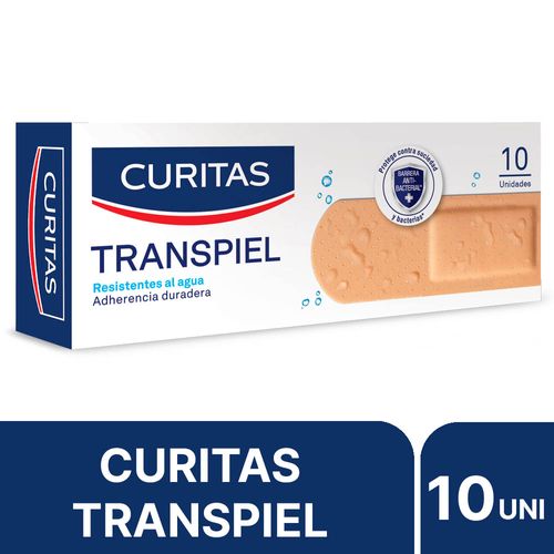 Apósitos adhesivos Curitas Transpiel Resistentes al agua 24 cajas x 10 unidades