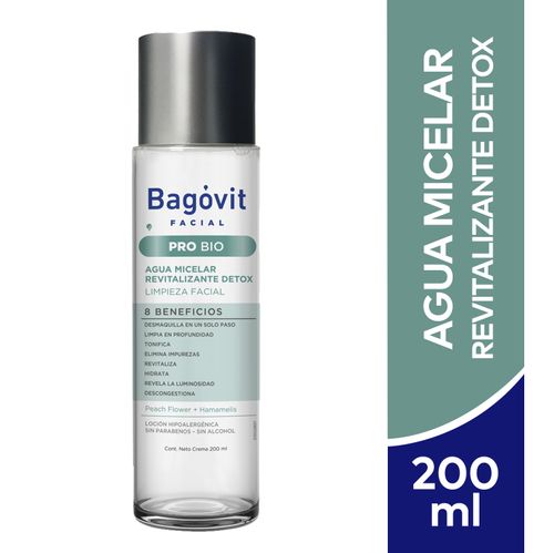 Agua Micelar Détox Bagóvit Pro Bio x 200 ml