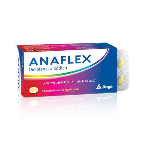 Anaflex Cápsulas blandas Analgésico antiinflamatorio x 8