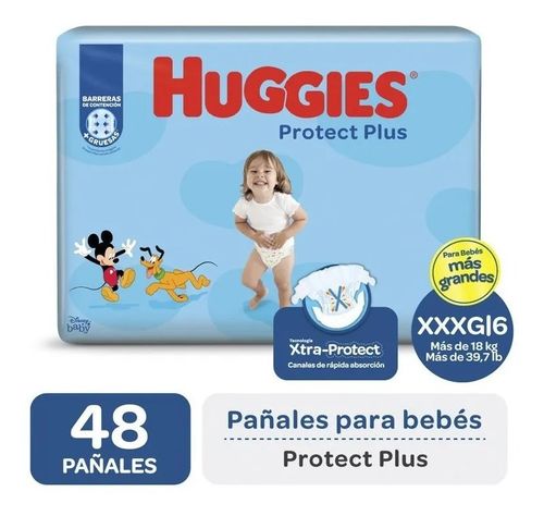 Huggies Protec Plus Xxxg 48 Unidades