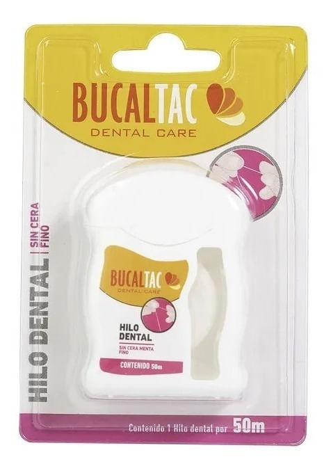 Bucal Tac Dental Care Hilo Dental Sin Cera Fino 50 Mts.