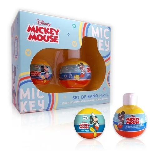 Mickey Set De Baño Infantil Jabón Líquido + Bomba De Baño