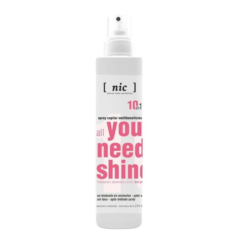 Nic-Spray-Capilar-Sin-Enjuague-10-En-1-All-You-Need-Is-Shine-en-FarmaPlus