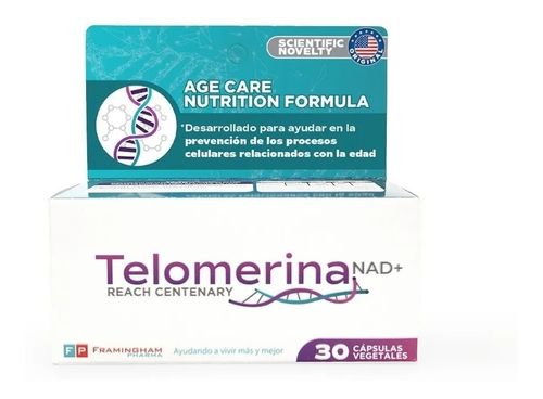 Telomerina Nad+ 30 Capsulas Vegetales Longevidad