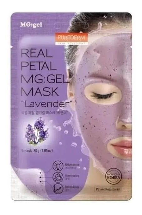 Purederm Real Petal Mg: Gel Mask Lavender Máscara 1 Unidad