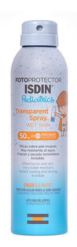 Isdin Fotoprotector Trasparent Spray Wet Skin Pediatrics FPS 50+ 250ml