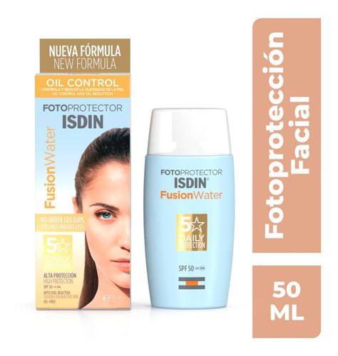 Fotoprotector Isdin Fusion Water FPS 50+ Suave Al Tacto 50ml