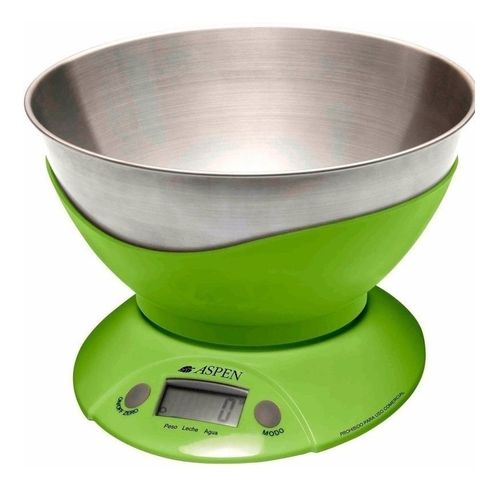 Balanza De Cocina Digital Aspen Ek3555 Pesa Hasta 3kg Verde