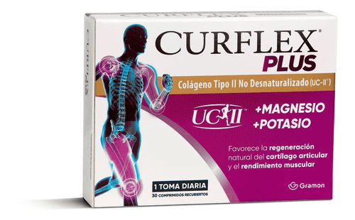 Curflex Plus Colágeno Desnaturalizado Magnesio + Potasio 30 Comprimidos