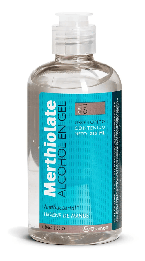 Merthiolate Alcohol En Gel Antibacterial Incoloro 250ml