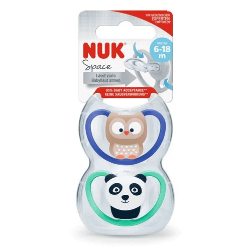 Nuk Space Chupete Nene Búho Panda 6-18 Meses 2 Unidades