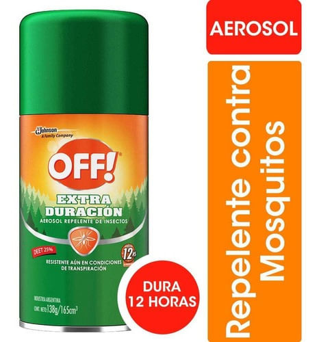 Off! Repelente De Mosquitos Aerosol Extra Duracion X 165ml
