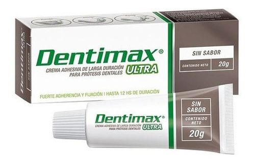 Dentimax Ultra Crema Adhesiva Para Prótesis Sin Sabor 20gr