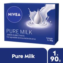 Jabón humectante Pure Milk NIVEA Box para todo tipo de piel 1 x 90 gr