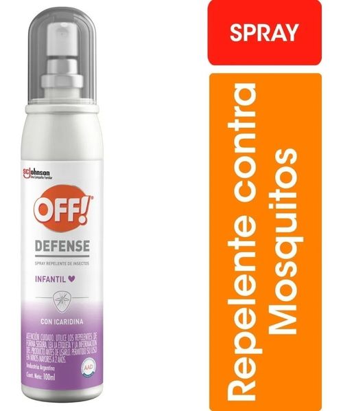 Off Defense Infantil Repelente Para Mosquitos Spray 100ml