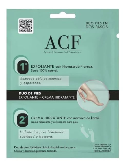 Acf Dúo Exfoliante + Hidratante De Pies En 2 Pasos